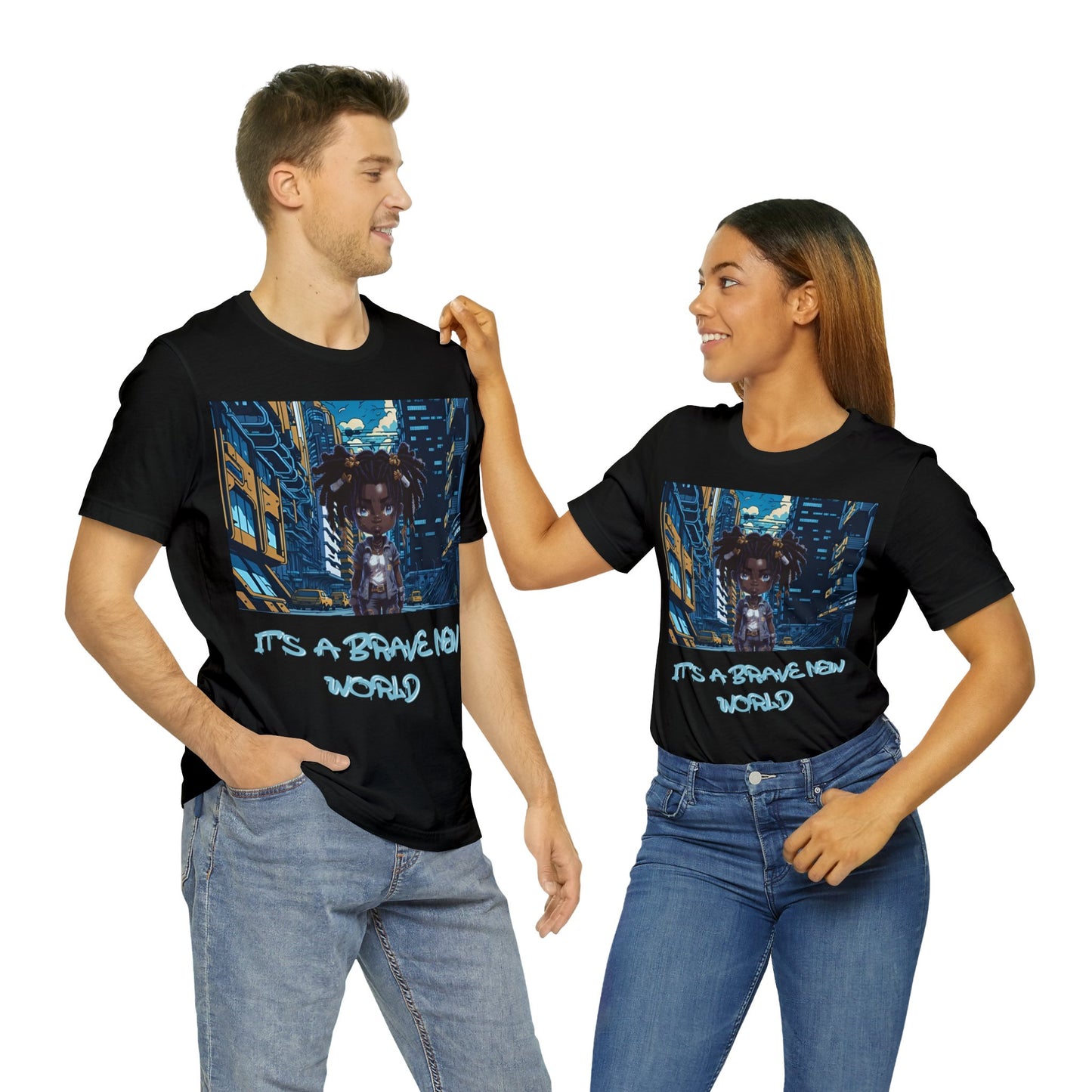 Brave New World | Black Girl Magic | Anime | HD Graphic | Trendy | Artwork | Unisex | Men's | Women's | Tee | T-Shirt