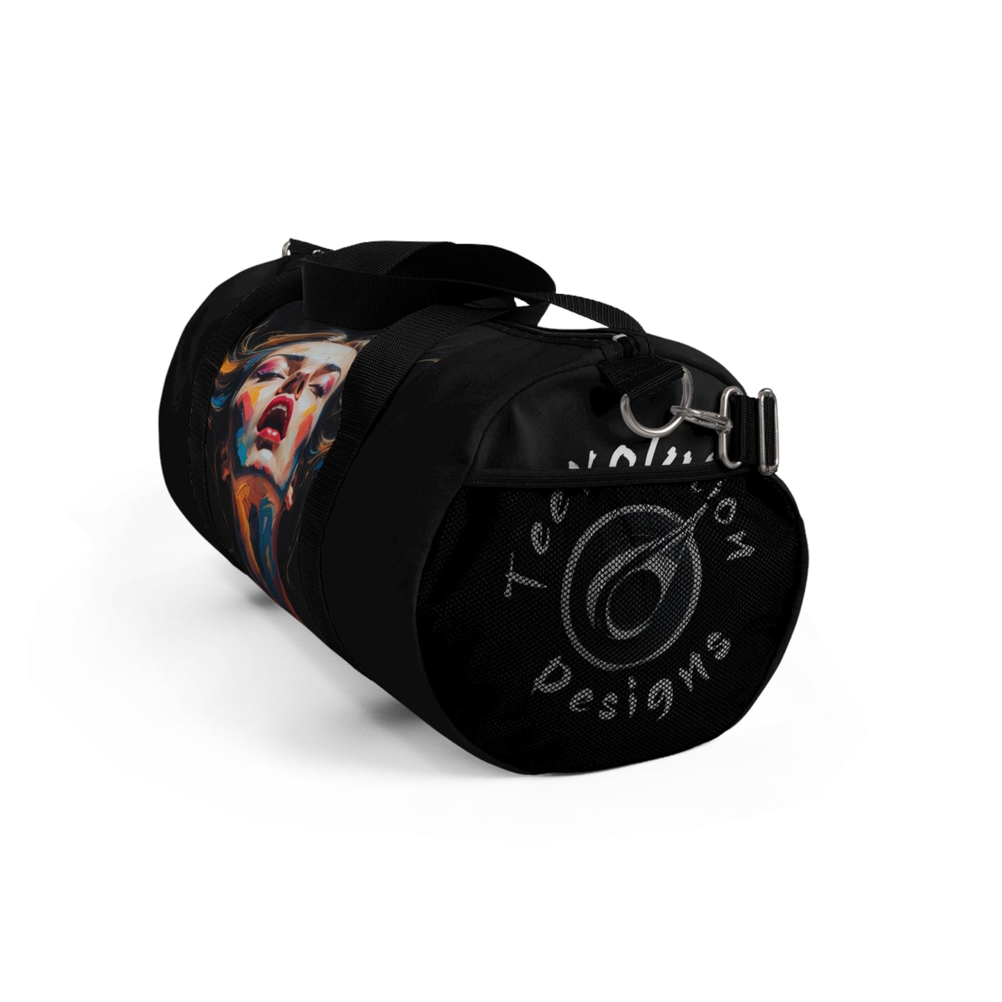 Artistic Expression Duffel Bag - Colorful Portrait Design for Gym & Travel