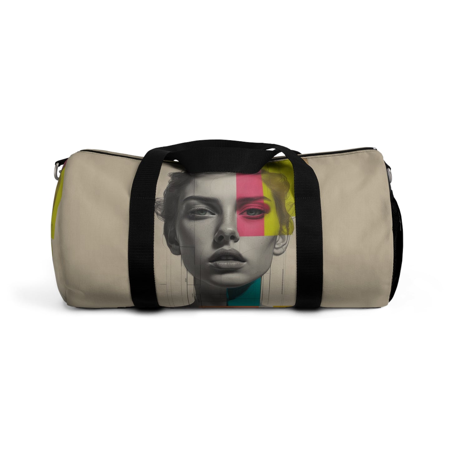 Chic Graphic Duffel Bag - Stylish Travel Companion with Bold Graphic Design
