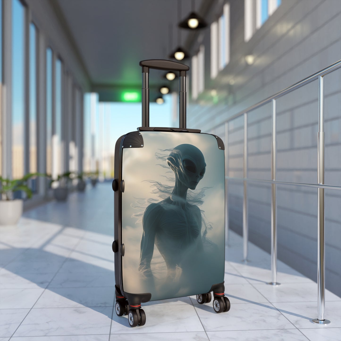 Mysterious Alien Suitcase | Unique Travel Luggage for Sci-Fi Lovers