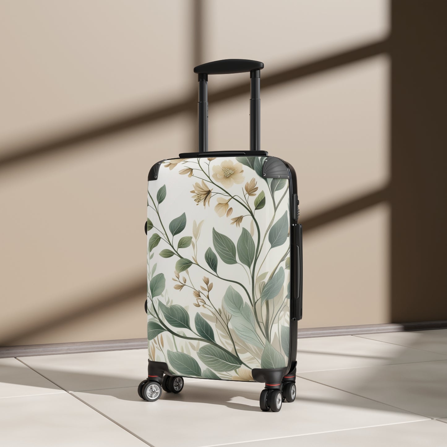 Botanical Print Suitcase for Travel Enthusiasts - Perfect for Vacations & Getaways