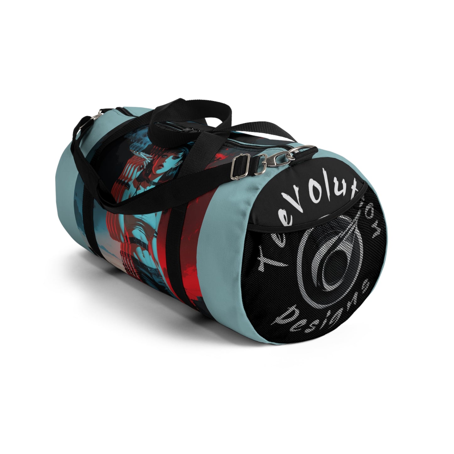 Transcend Fear Duffel Bag - Bold Graphic Design for Travel and Gym