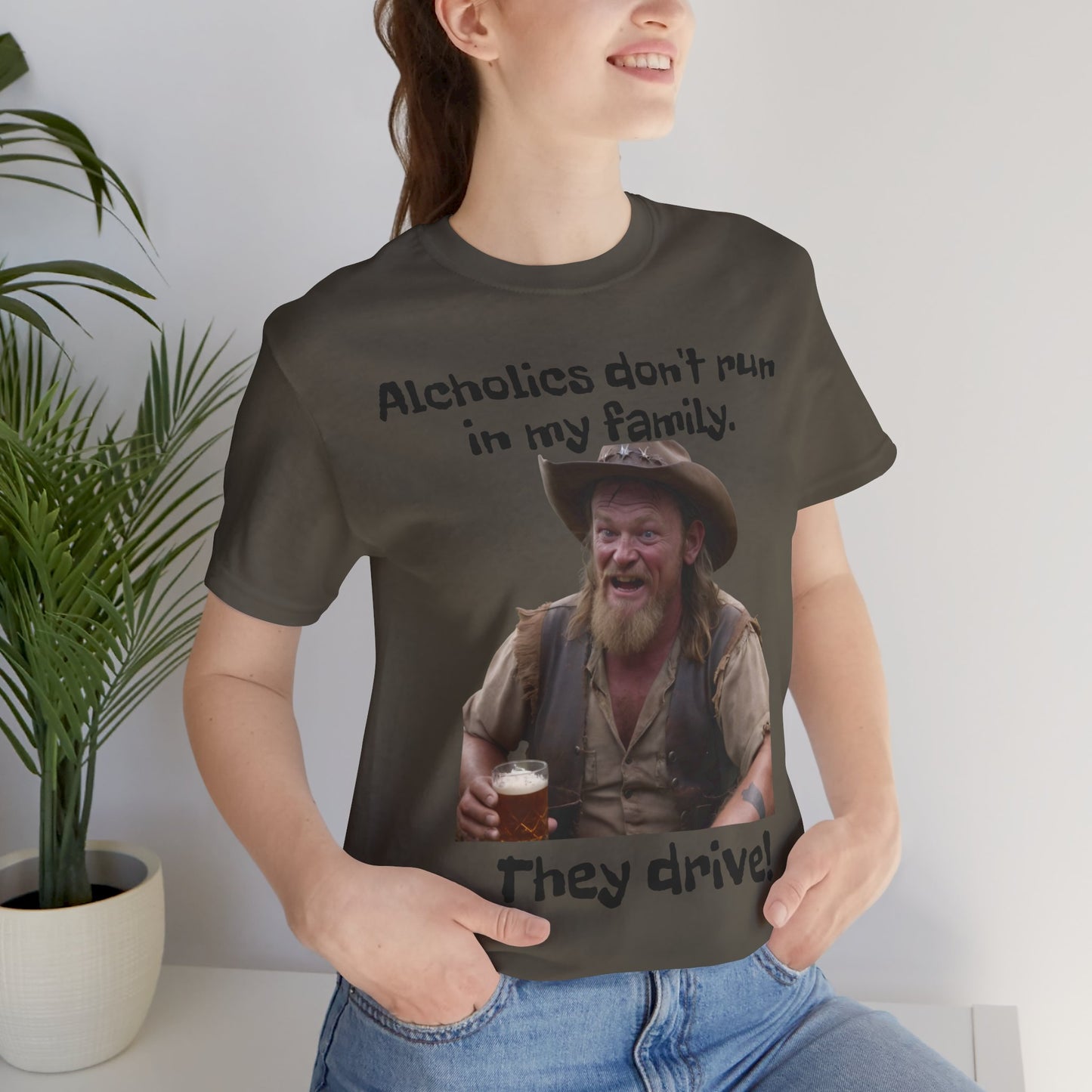 Alcoholics | Funny | HD Graphic | Joke | Don't Drink & Drive | Unisex | Men's | Women's | Tee | T-Shirt