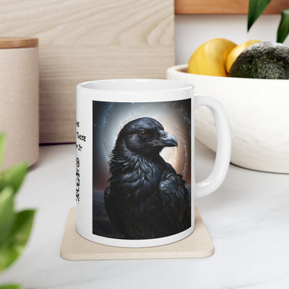 Nevermore | Raven | Edgar Alan Poe | Poetry | Coffee | Tea | Hot Chocolate | 11oz | White Mug
