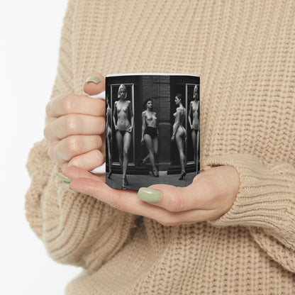 Black And White Beauties | Photorealism | Art | Nudes| Models | Fashion | HD Graphics | Coffee | Tea | Hot Chocolate | 11oz | White Mug