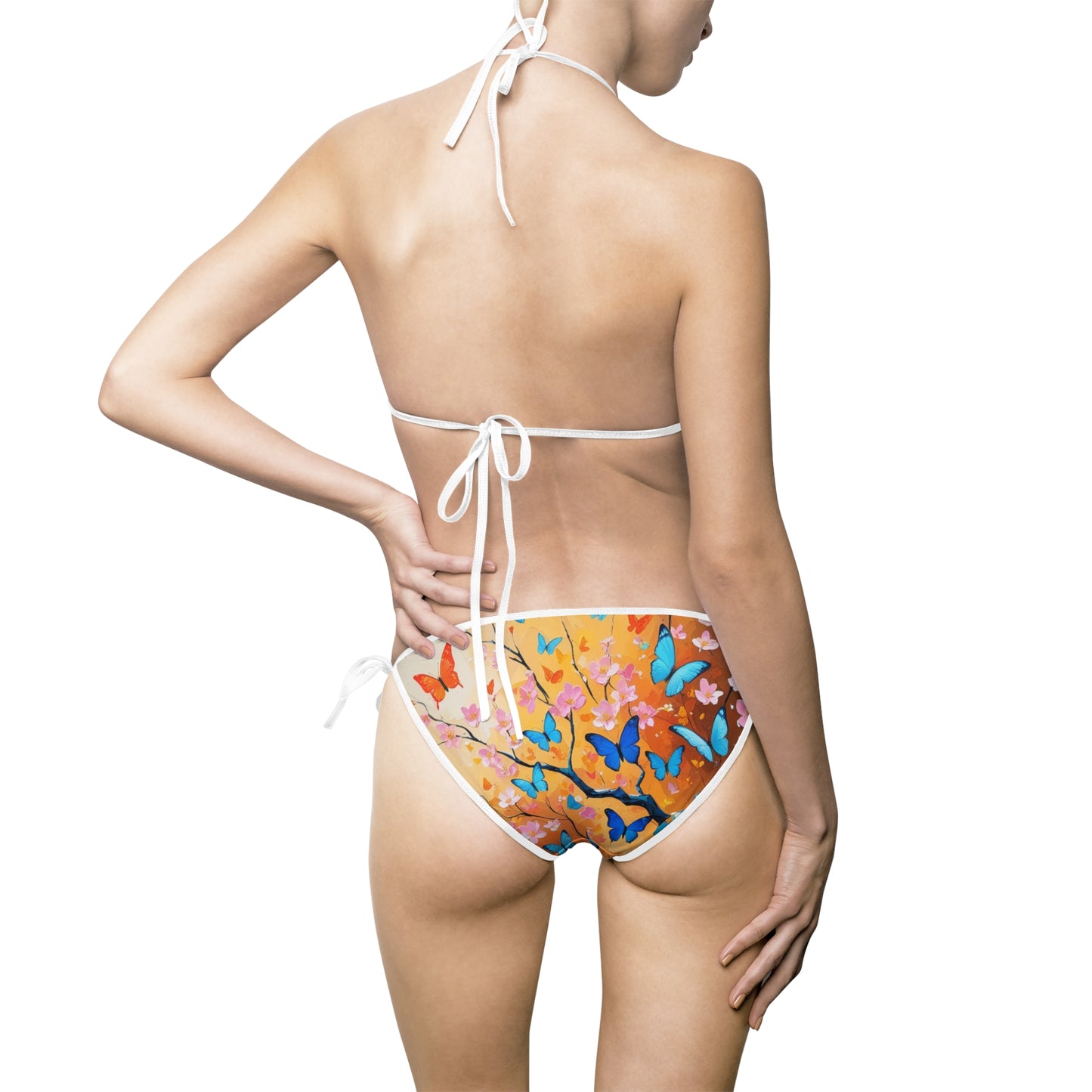 Vibrant Butterfly Women's Bikini Swimsuit - Perfect for Summer Beach Days