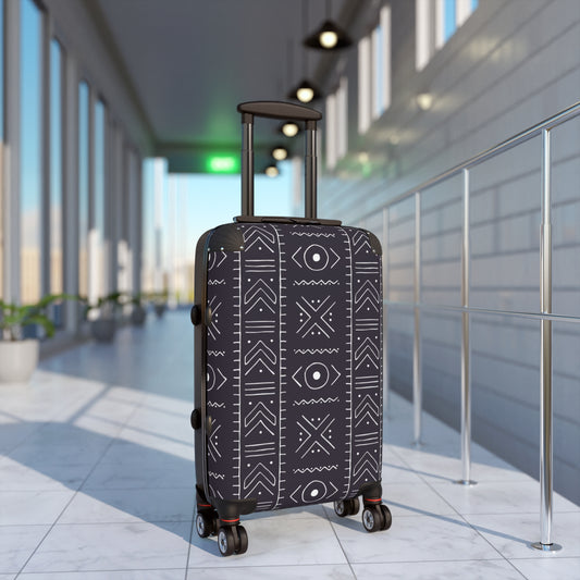 Stylish Tribal Suitcase with Geometric Design