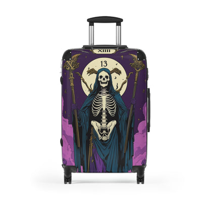 Gothic Skeleton Suitcase with Mystical Design - Travel in Style