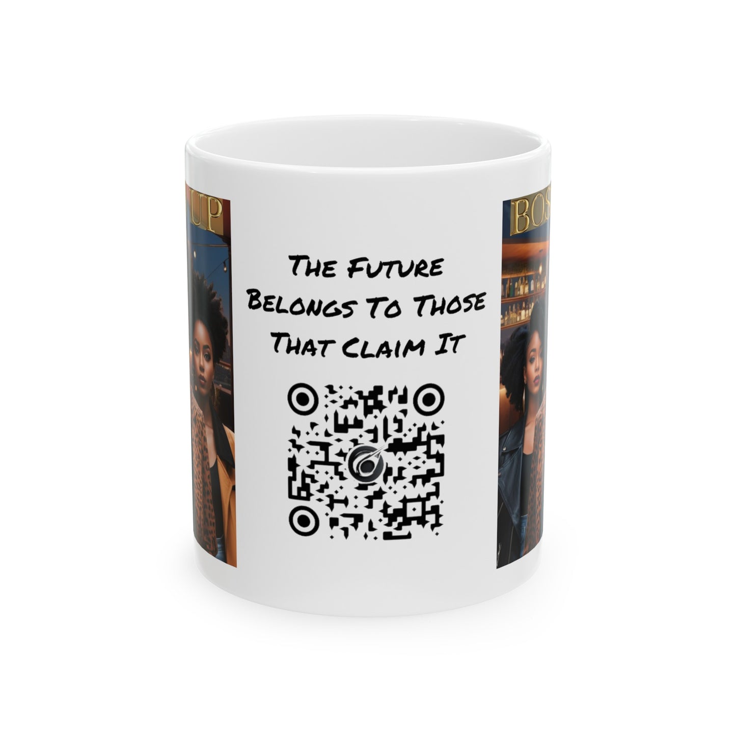Bossed Up | HD Graphic | Black Girl Magic | Black Empowerment | Female Empowerment | Coffee | Tea | Hot Chocolate | 11oz | White Mug