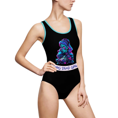 Living Dead Girl Women's Classic One-Piece Swimsuit for Halloween & Summer Fun