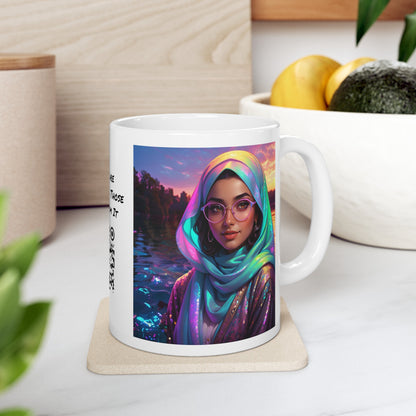Uhkt Power | Muslima | Hijabi | Islam | Sister Power | Coffee | Tea | Hot Chocolate | 11oz | White Mug