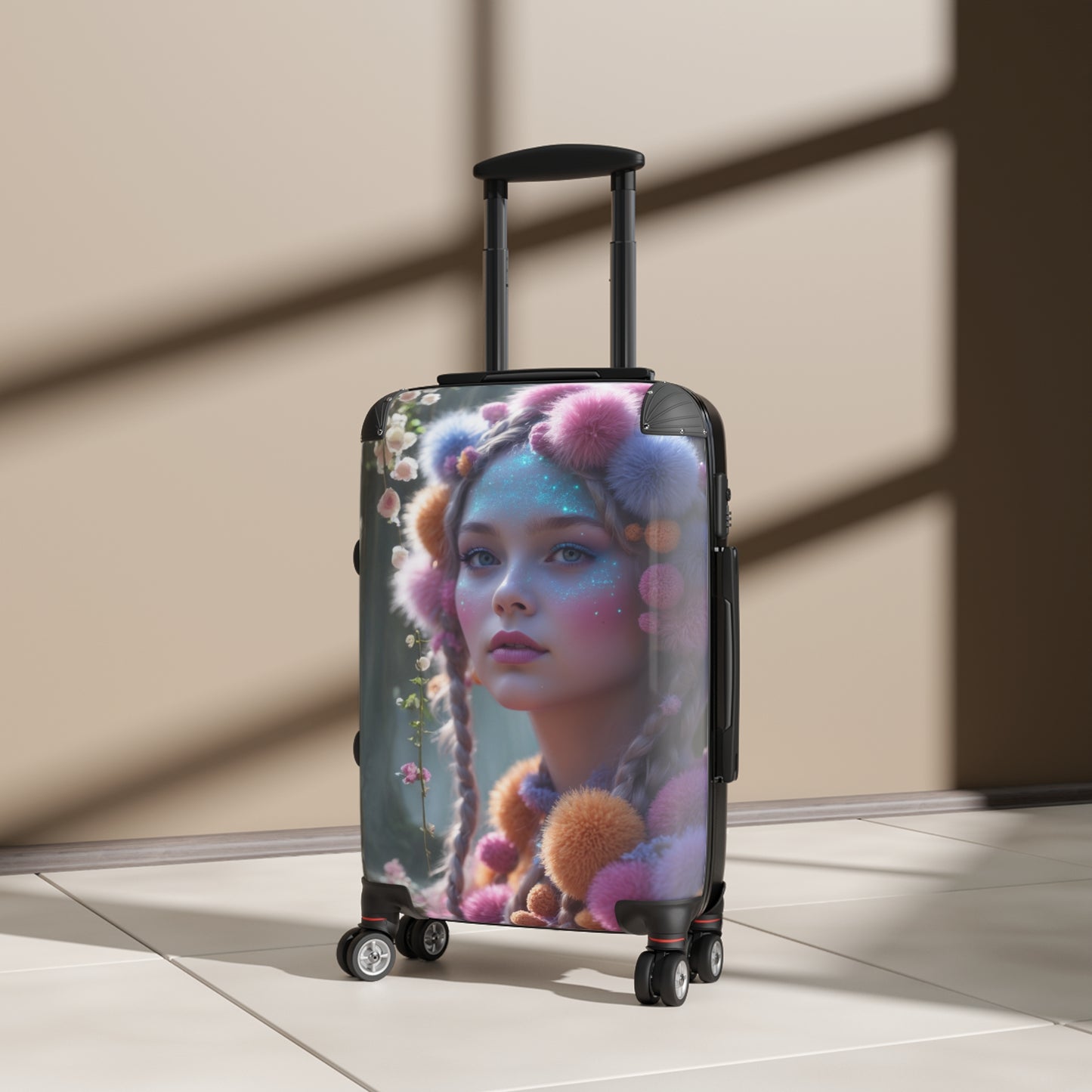 Whimsical Floral Suitcase - Stylish Travel Gear for Adventurers