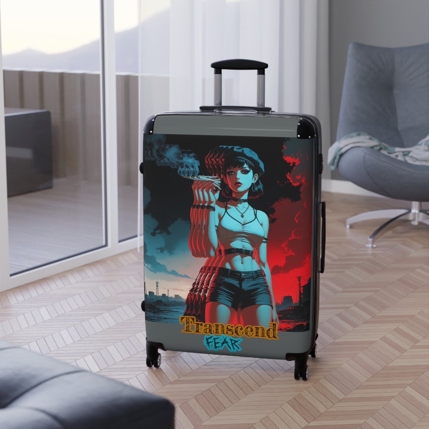 Transcend Fear Travel Suitcase – Stylish Luggage for Adventurers