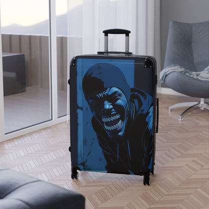 Urban Style Graphic Suitcase - Durable Travel Luggage with Bold Design