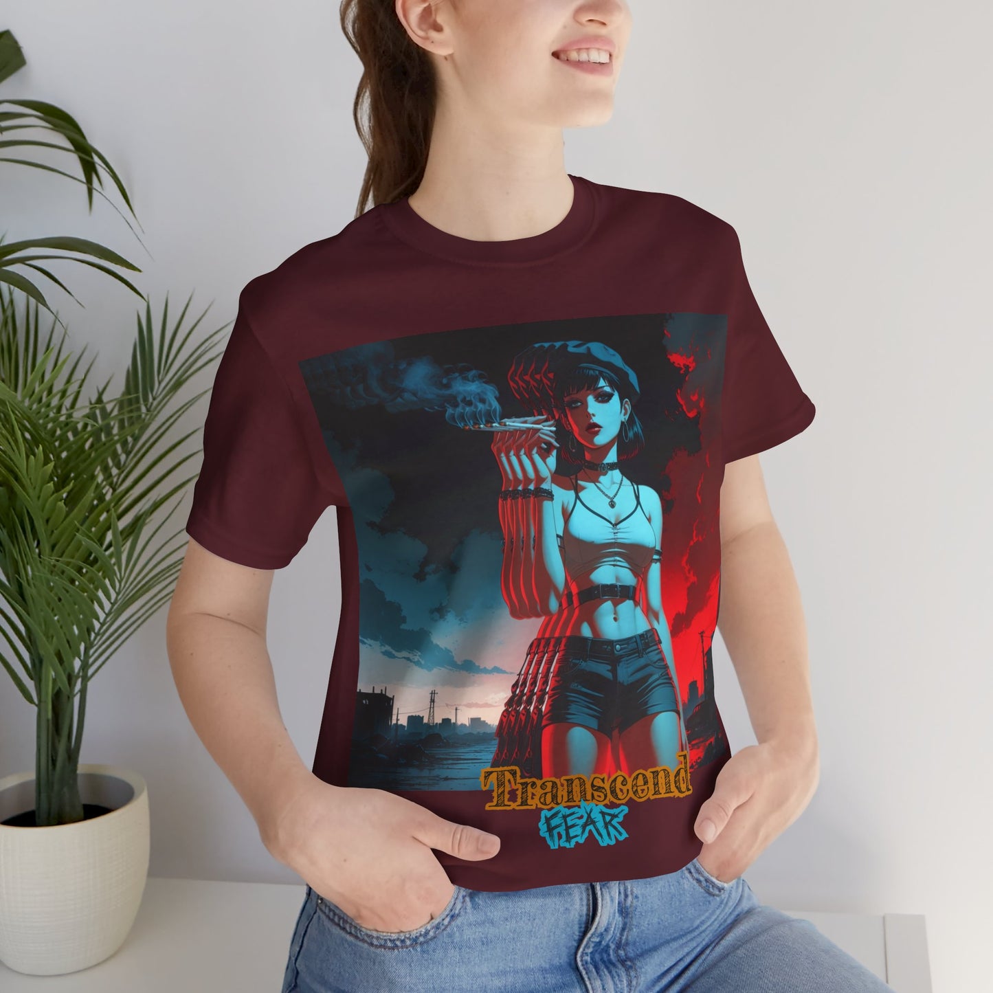 Transcend Fear Graphic Tee - Unisex Jersey Short Sleeve T-Shirt