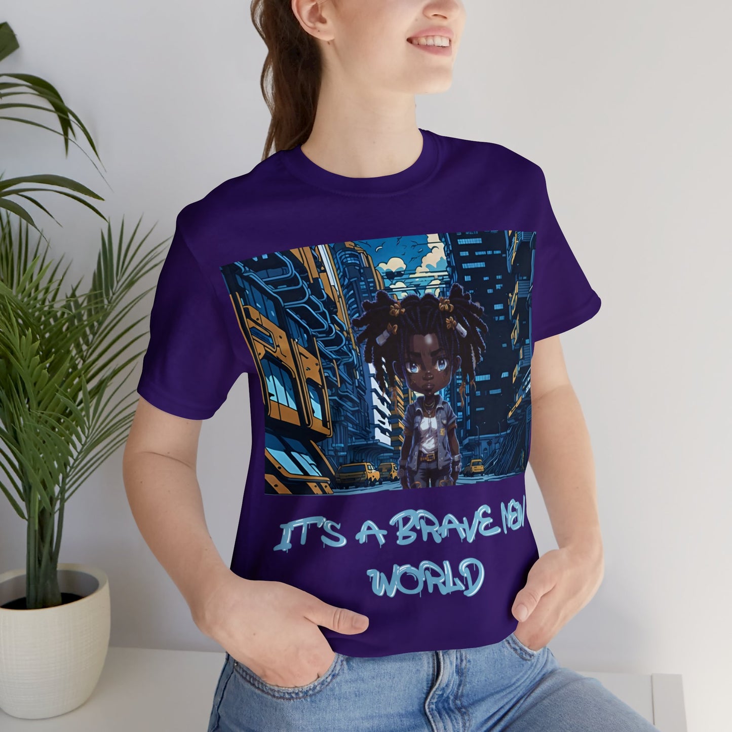 Brave New World | Black Girl Magic | Anime | HD Graphic | Trendy | Artwork |  Unisex | Men's | Women's | Tee | T-Shirt