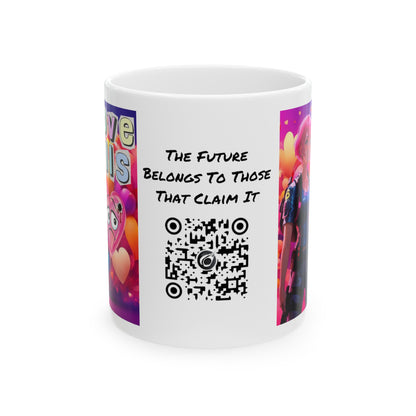 Love Kills | Cute | Anime | Hearts | Coffee | Tea | Hot Chocolate | 11oz | White Mug