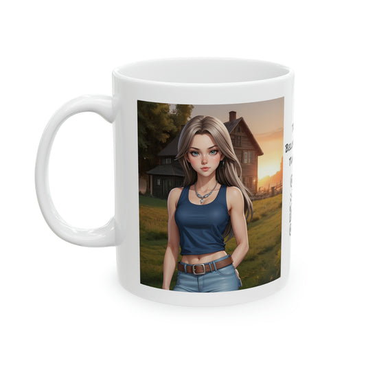 Country Girl | HD Graphic | Pretty Girl | Coffee | Tea | Hot Chocolate | 11oz | White Mug