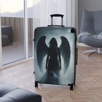 Angel Wings Design Carry-On Suitcase | Stylish Travel Luggage for Adventurers