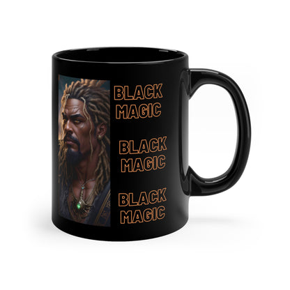 Black Magic Mug | Priest | Afrocentric | HD Graphic | Teevolution | Strong Men | Coffee | Tea | Hot Chocolate | 11oz Black Mug |
