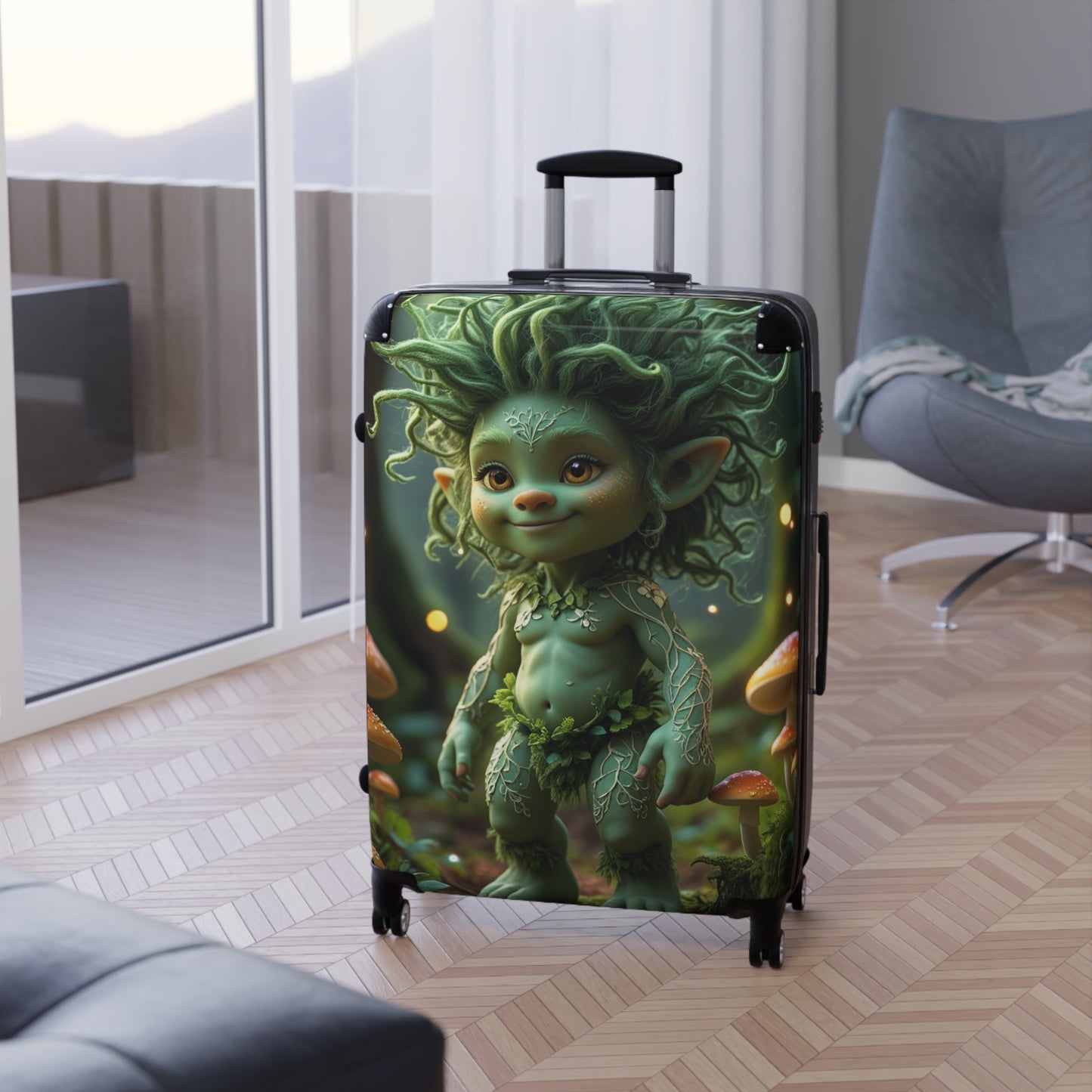 Enchanted Forest Suitcase - Whimsical Travel Luggage for Adventurers