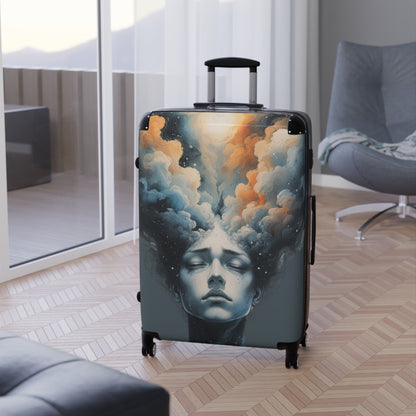 Artistic Cloud Dreamer Suitcase - Dreamy Cloud Design for Travelers