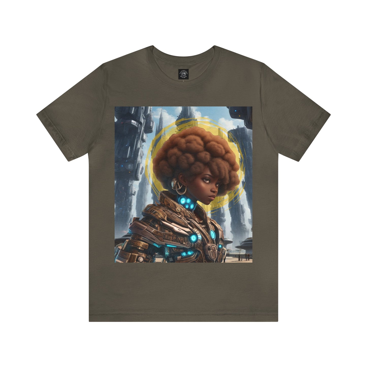 Afro-Future | HD Graphic | Sci-Fi | Black Character | Warrior | Unisex | Men's | Women's | Tee | T-Shirt