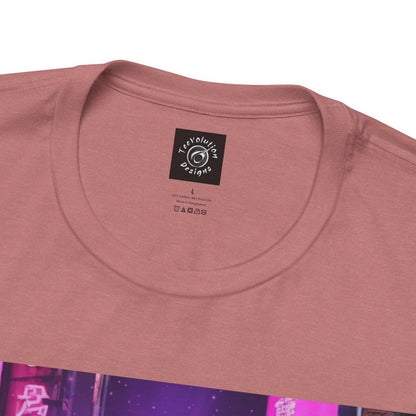 After Glow | HD Graphic | Anime | City | Pretty Girl | Neon Colors | Unisex | Men's | Women's | Tee | T-Shirt