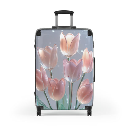 Glass Bouquet Design Suitcase - Travel in Style