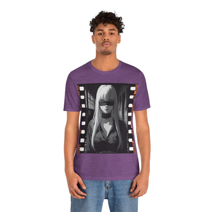 Vintage Style Unisex Jersey Tee with Edgy Filmstrip Design