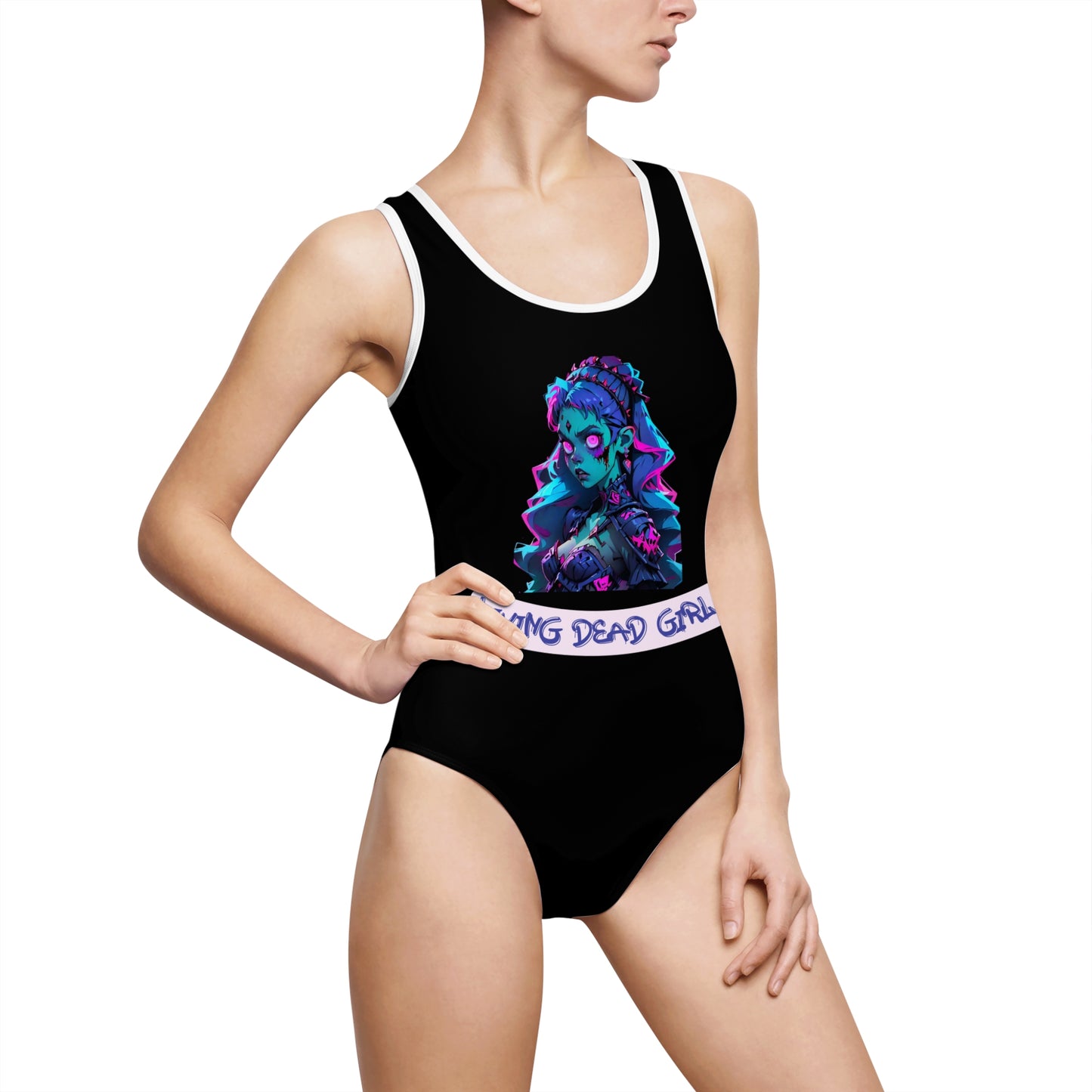 Living Dead Girl Women's Classic One-Piece Swimsuit for Halloween & Summer Fun