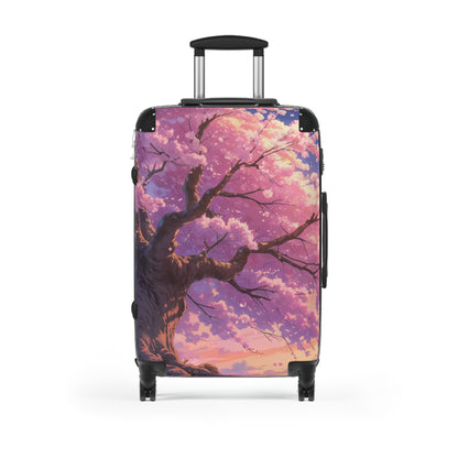 Cherry Blossom Print Suitcase - Stylish Travel Luggage for Nature Lovers