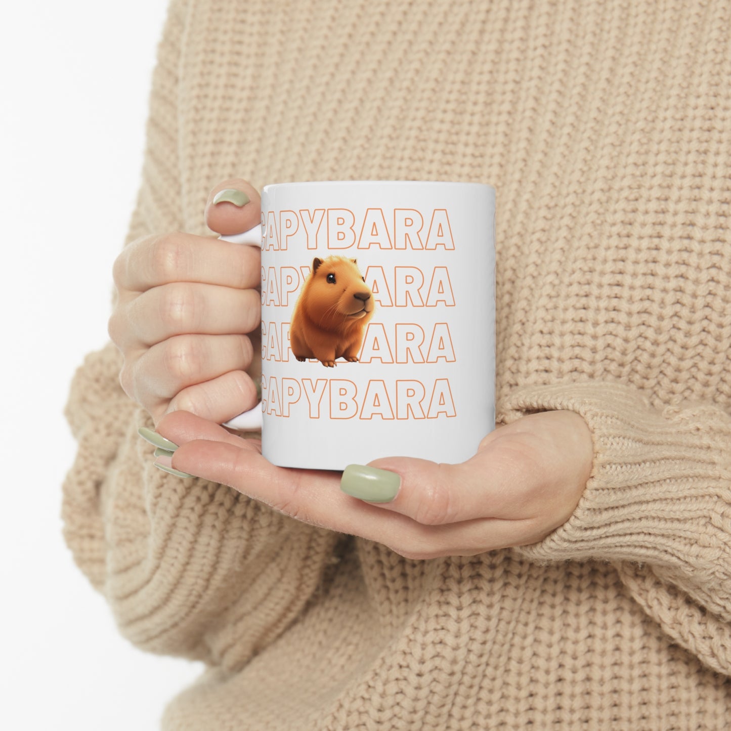 Capybara | Tik Tok | Animal Print | Cute | South America | Wildlife | Nature Lover's Gift | Coffee | Tea | Hot Chocolate | Ceramic Mug | 11oz