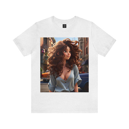 City Girl In A Digital World | Pixar Style Animation | Dream Girl | HD Graphic | Girl Power | Unisex | Men's | Women's | Tee | T-Shirt