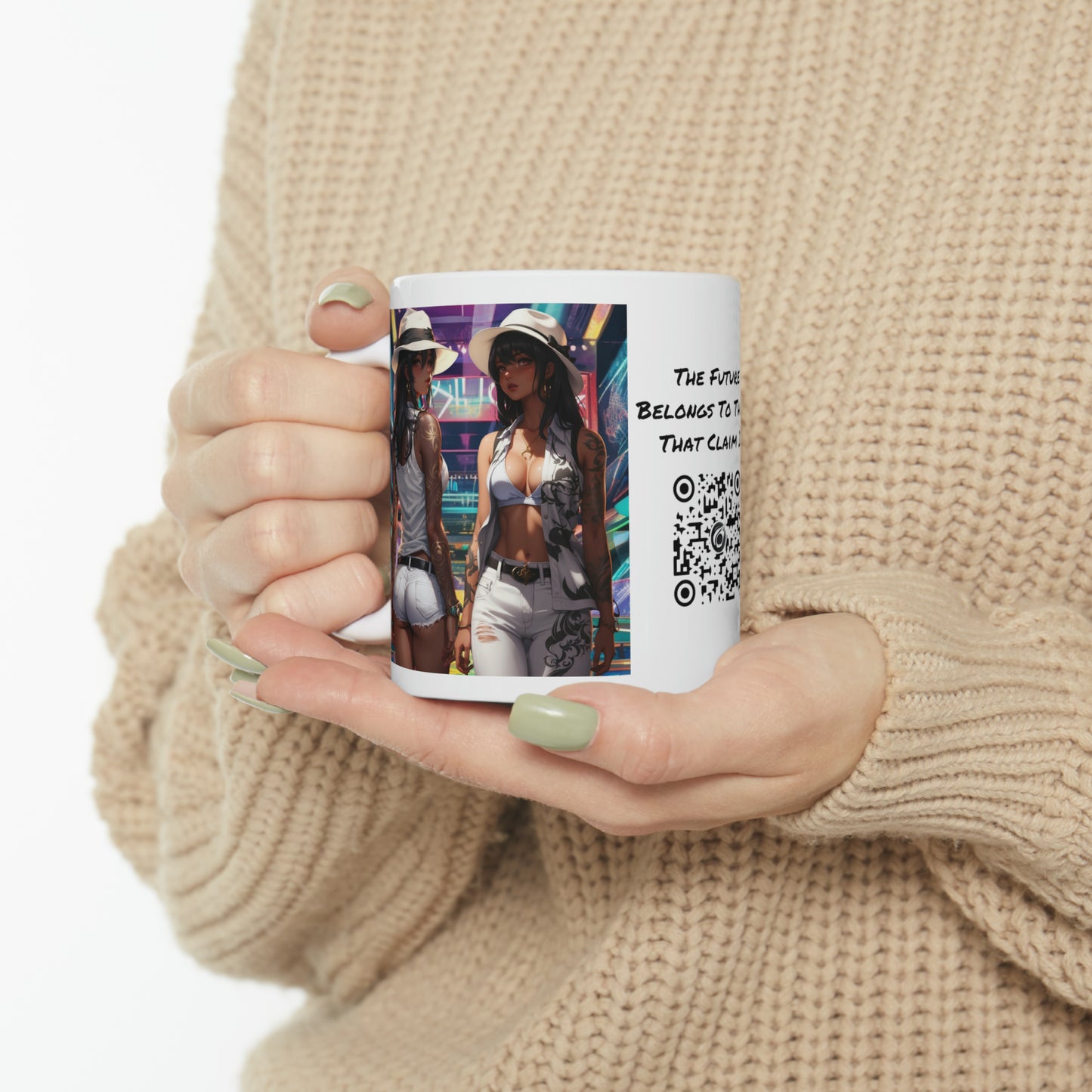 Girls Night Out | HD Graphic | Anime Style | Party | 2 Girls 1 Shirt | Coffee | Tea | Hot Chocolate | 11oz | White Mug