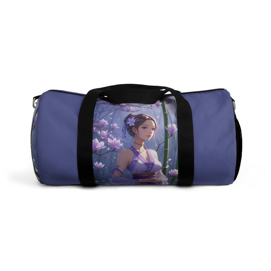 Serene Floral Duffel Bag - Elegant Travel Companion