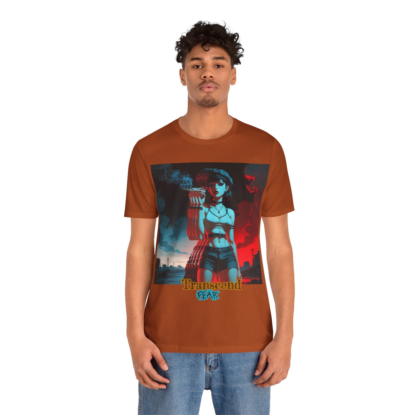 Transcend Fear Graphic Tee - Unisex Jersey Short Sleeve T-Shirt