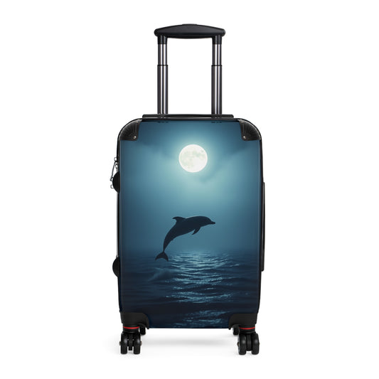 Ocean-Inspired Dolphin Carry-On Suitcase - Perfect Travel Companion for Beach Lovers
