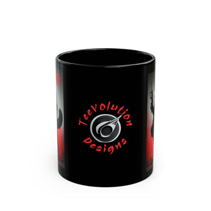 Sabo Tabbi | Anarchy | Pro Union | Historic | Black Cat | HD Graphic | Sabo Tabby IWW | Coffee | Tea | Hot Chocolate | 11oz | Black Mug
