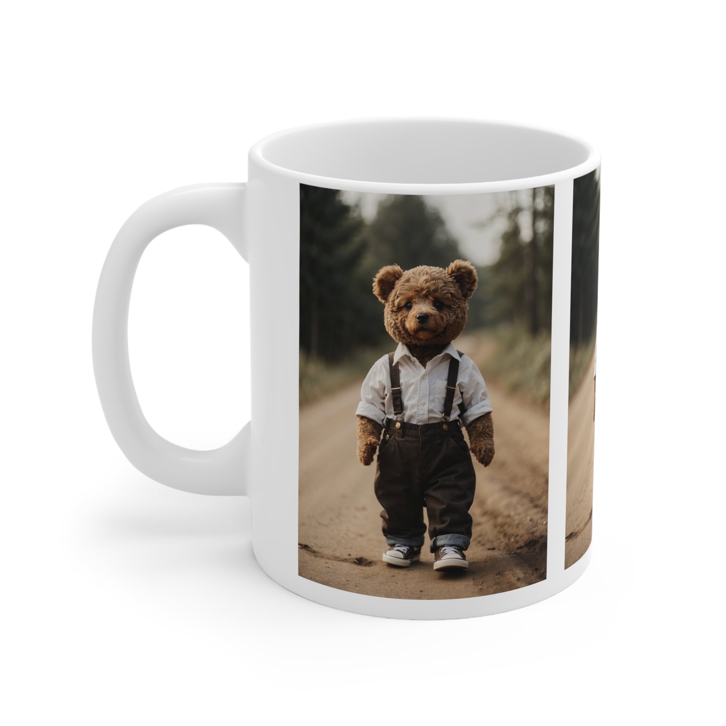 Theodore Edward Bear | Photorealism | Art | Cute| Teddy Bear| Ted E. Bear | HD Graphics | Coffee | Tea | Hot Chocolate | 11oz | White Mug