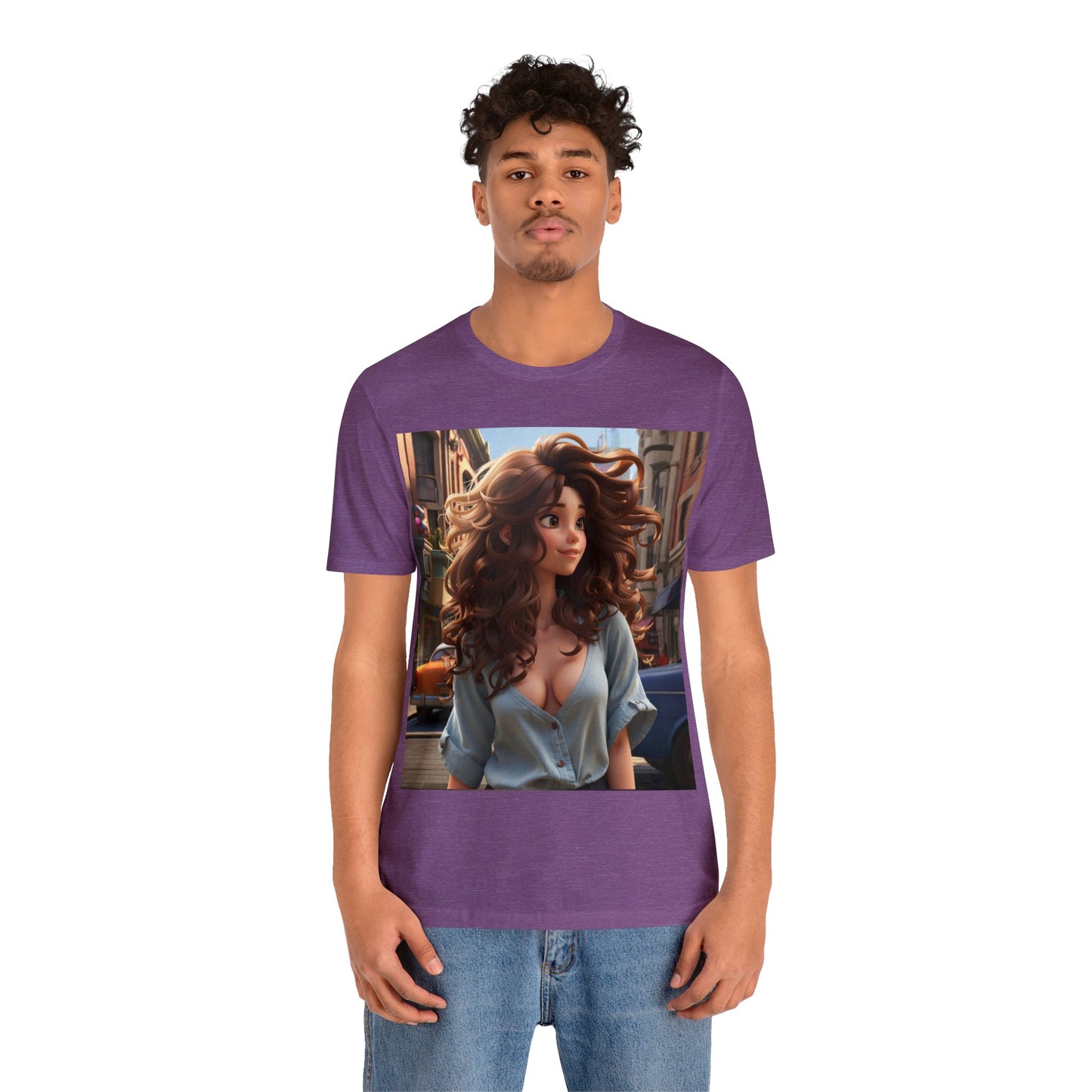 City Girl In A Digital World | Pixar Style Animation | Dream Girl | HD Graphic | Girl Power | Unisex | Men's | Women's | Tee | T-Shirt