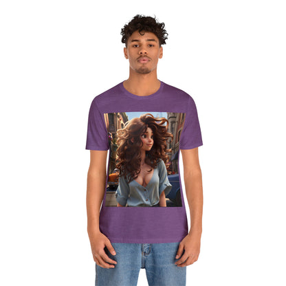 City Girl In A Digital World | Pixar Style Animation | Dream Girl | HD Graphic | Girl Power | Unisex | Men's | Women's | Tee | T-Shirt
