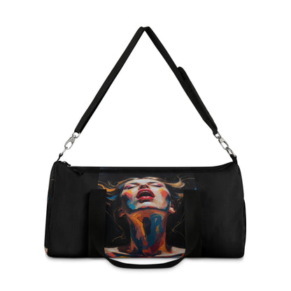 Artistic Expression Duffel Bag - Colorful Portrait Design for Gym & Travel