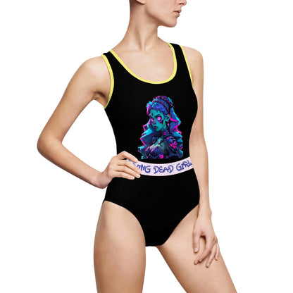 Living Dead Girl Women's Classic One-Piece Swimsuit for Halloween & Summer Fun