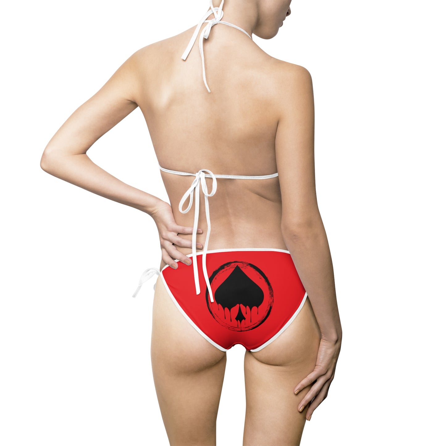 Women’s Red Graphic Bikini Swimsuit - Beach Ready Swimwear