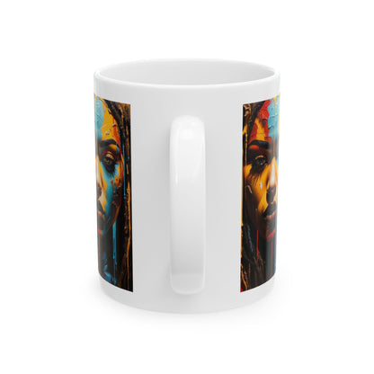 Filthy Beauty | Black Hippie | Abstract | Colorful | Trendy | Artwork | Coffee | Tea | Hot Chocolate | 11oz | White Mug