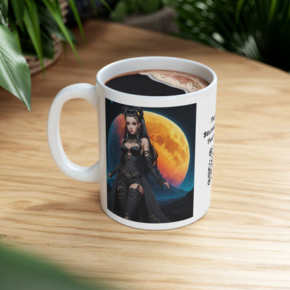 Blood Moon | HD Graphic | Goth | Anime Style | Moon | Coffee | Tea | Hot Chocolate | 11oz | White Mug