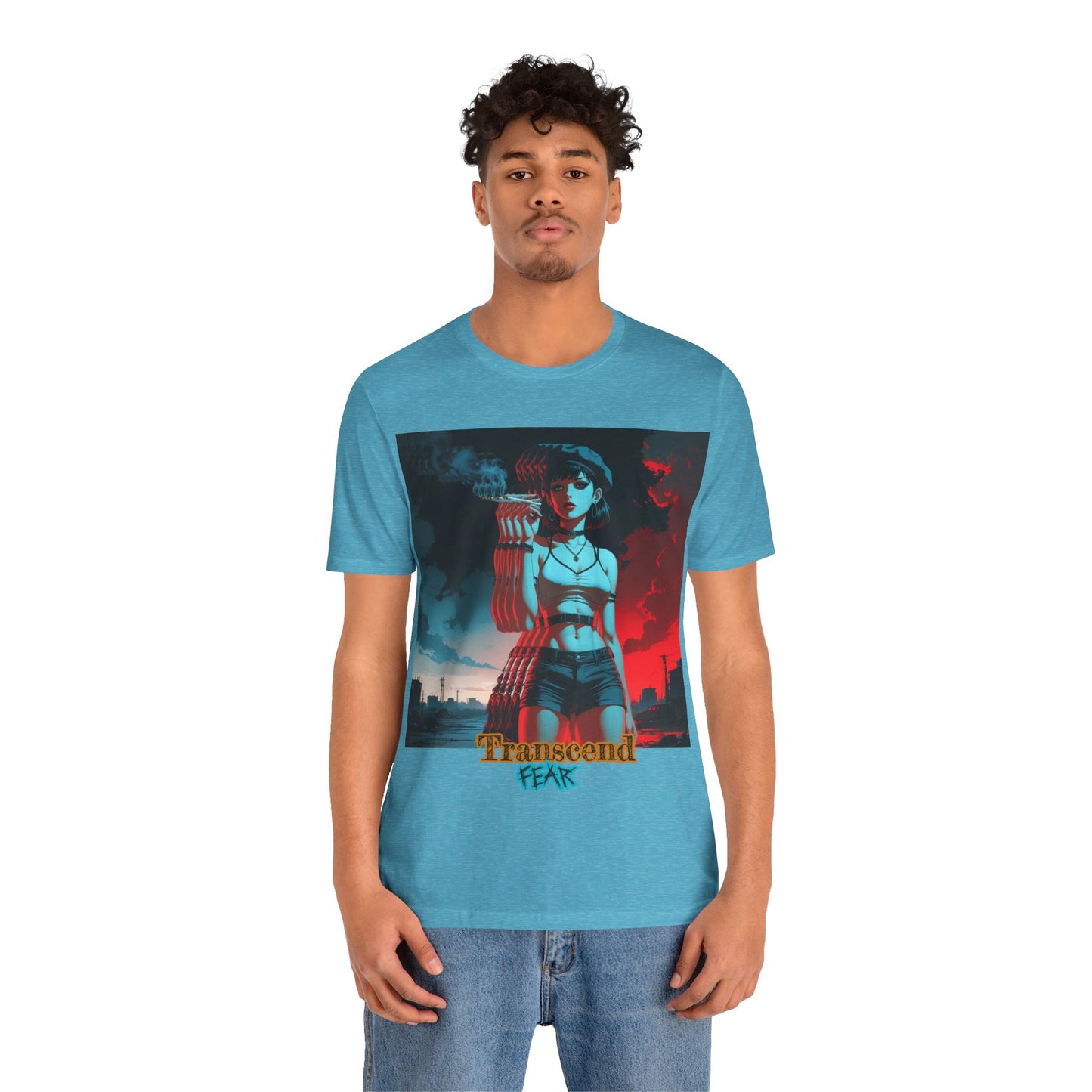 Transcend Fear Graphic Tee - Unisex Jersey Short Sleeve T-Shirt
