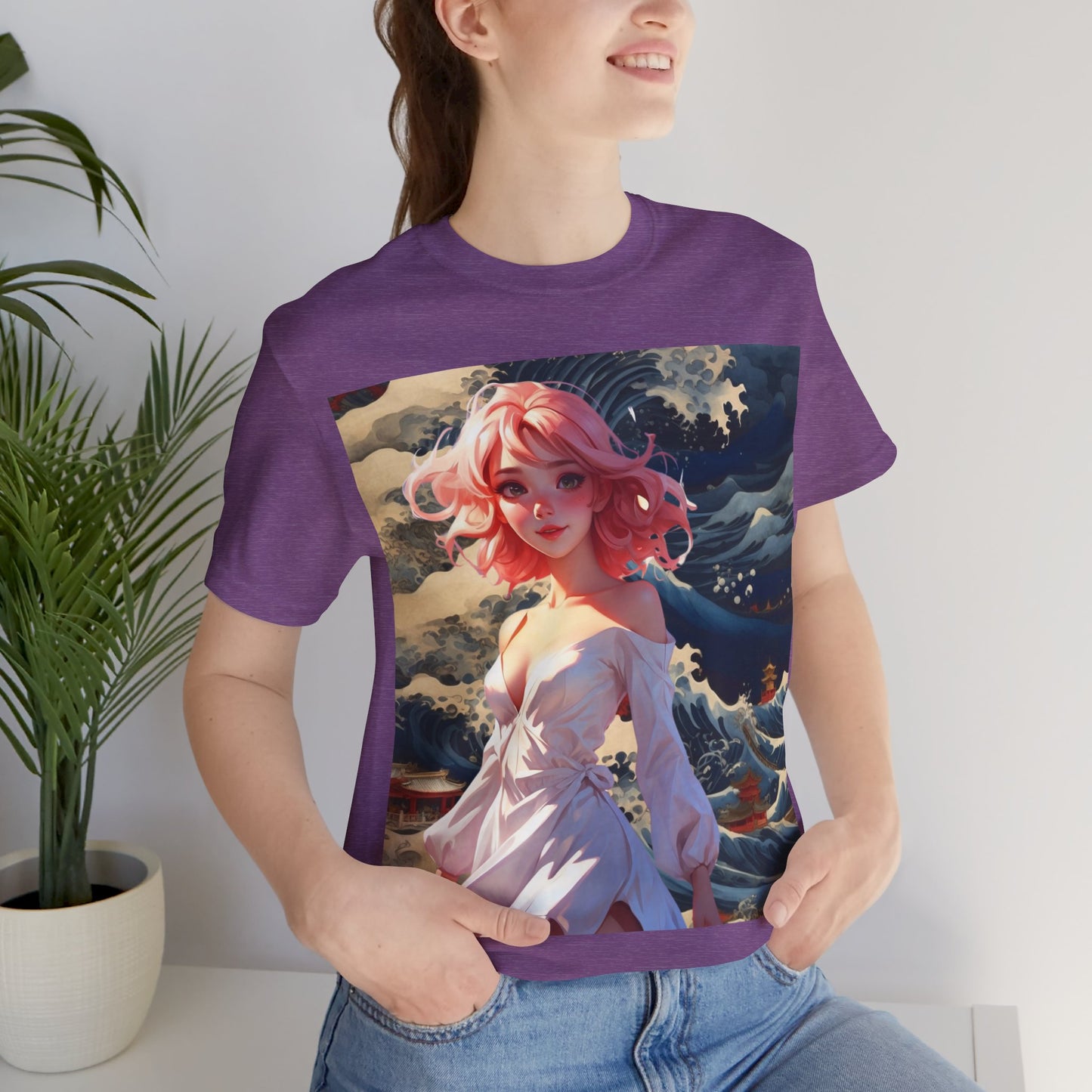 Waves of Beauty | HD Graphic | Pretty Girl | Japanese Art | Men's | Women's | Tee | T-Shirt