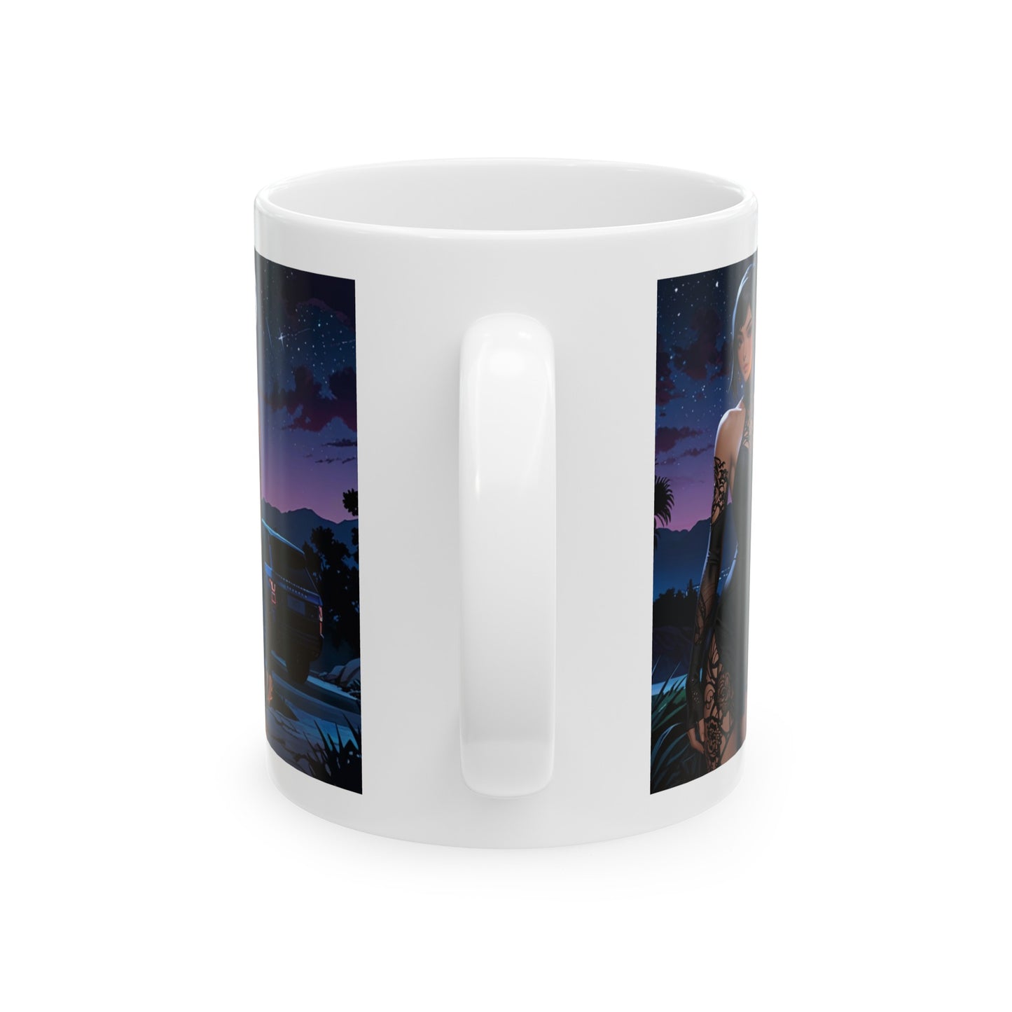 Elegance | HD Graphic | Little Black Dress | Coffee | Tea | Hot Chocolate | 11oz | White Mug
